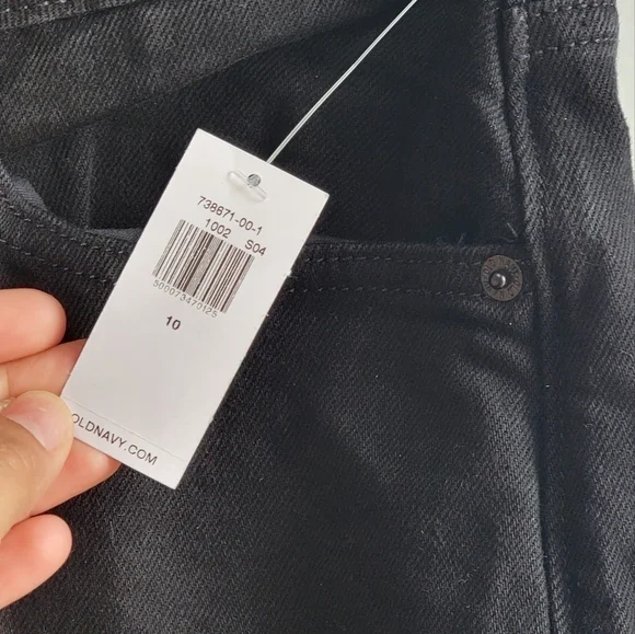 Old Navy high rise O. G. straight black NWT jeans size 10 - Picture 3 of 4
